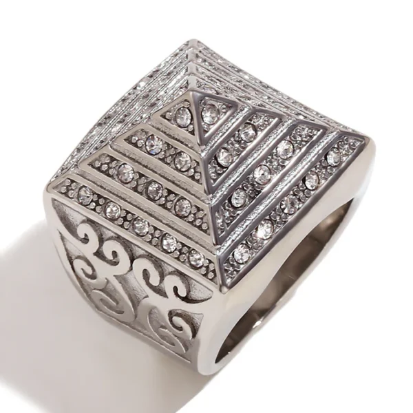 Fashion Circle Geometric Stainless Steel Electroplating Rings - Image 2