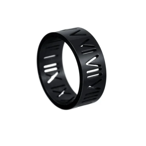 Fashion Number Titanium Steel Plating Rings - Image 3