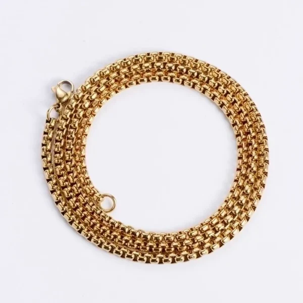 Hip-hop Polished Plating 18k Gold Stainless Steel Chain