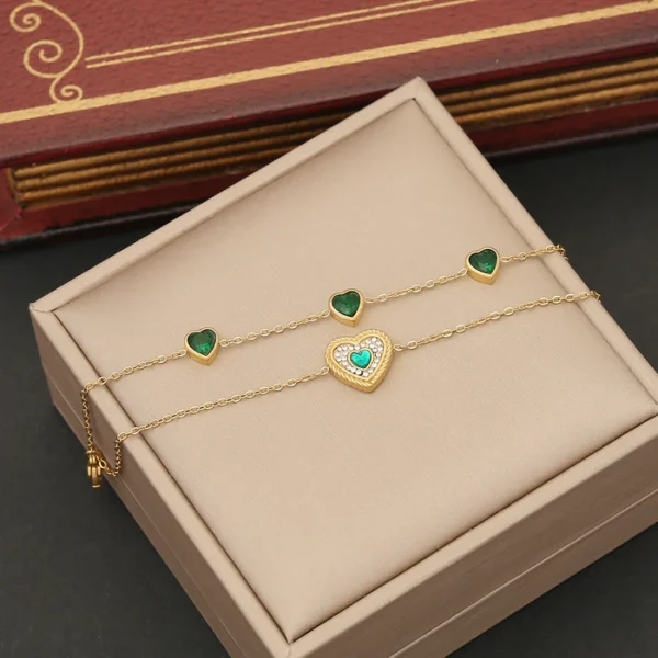 Fashion Heart Stainless Steel Electroplating Necklaces - Image 4