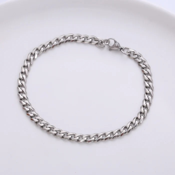 Men Hip Hop Chain Geometric Titanium Steel Bracelets - Image 4