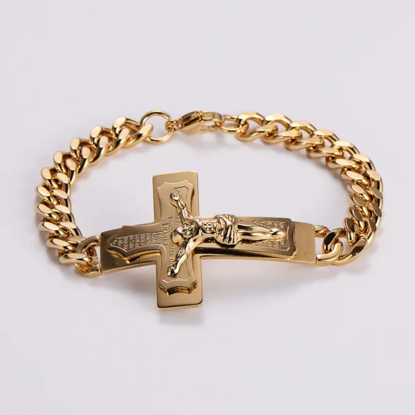 Expressive Men Stripe Geometric Stainless Steel Electroplating Bracelets - Image 2