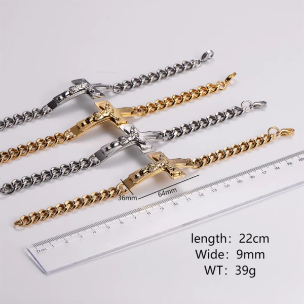 Expressive Men Stripe Geometric Stainless Steel Electroplating Bracelets