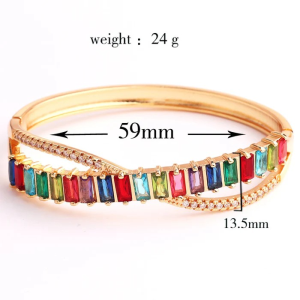 Zircon Electroplating Bangles 18K - Image 2